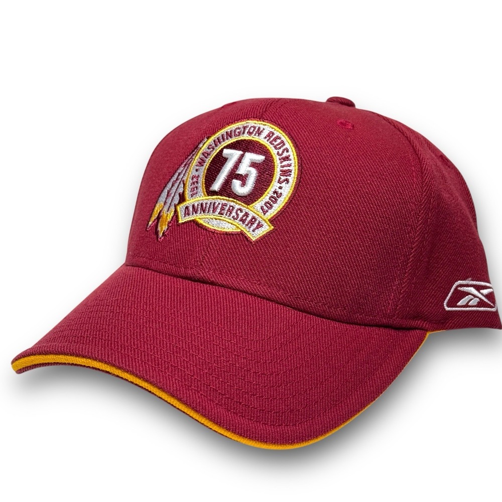 NEW Reebok Washington Redskins 75th Anniversary NFL Strapback Hat 2007 Wool NWT